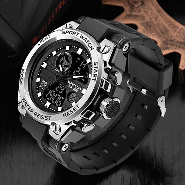 Militair horloge voor heren met analoog-digitaal display en functies | Euroselle
