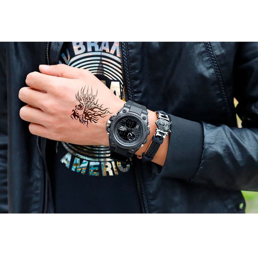 Militair horloge voor heren met analoog-digitaal display en functies | Euroselle
