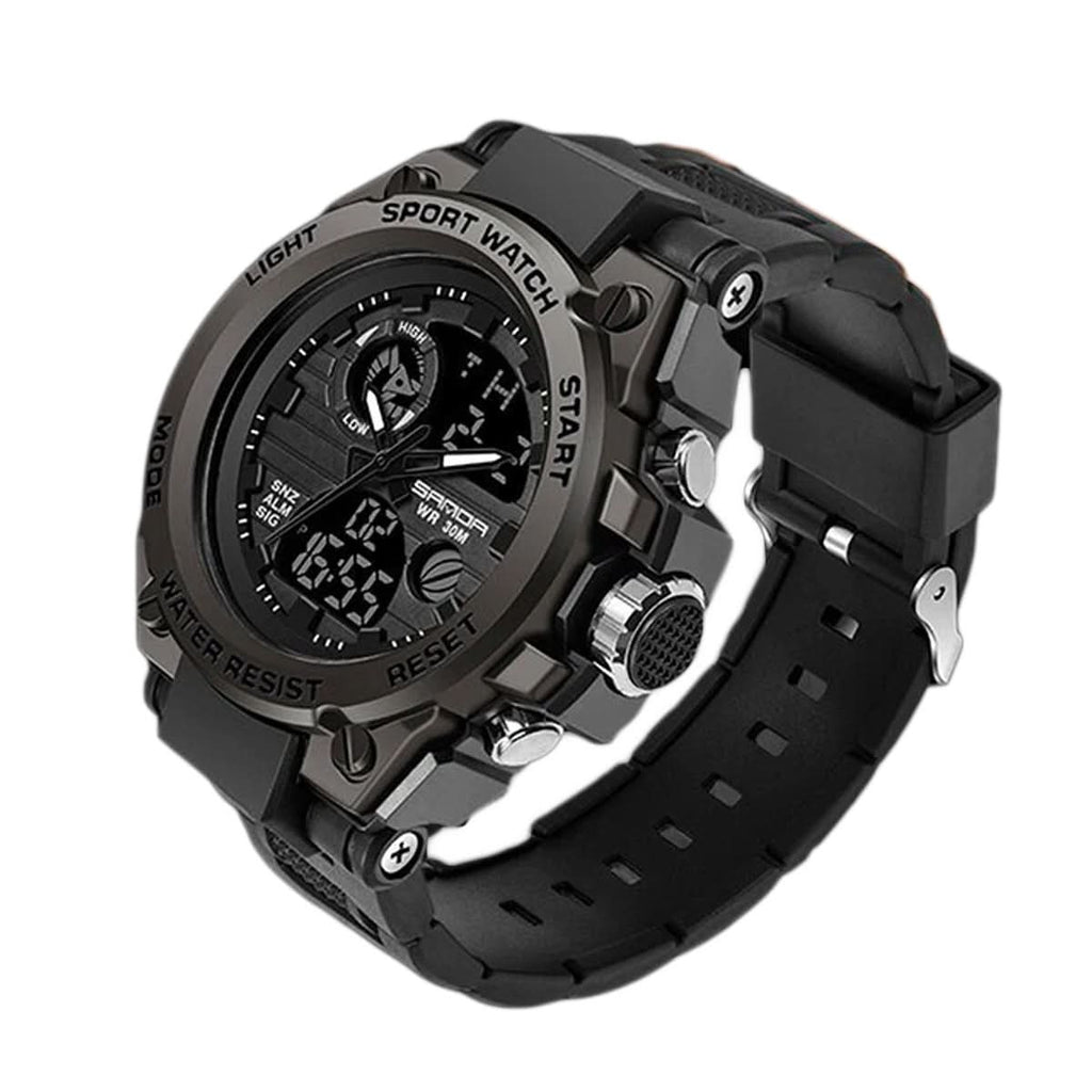 Militair horloge voor heren met analoog-digitaal display en functies | Euroselle