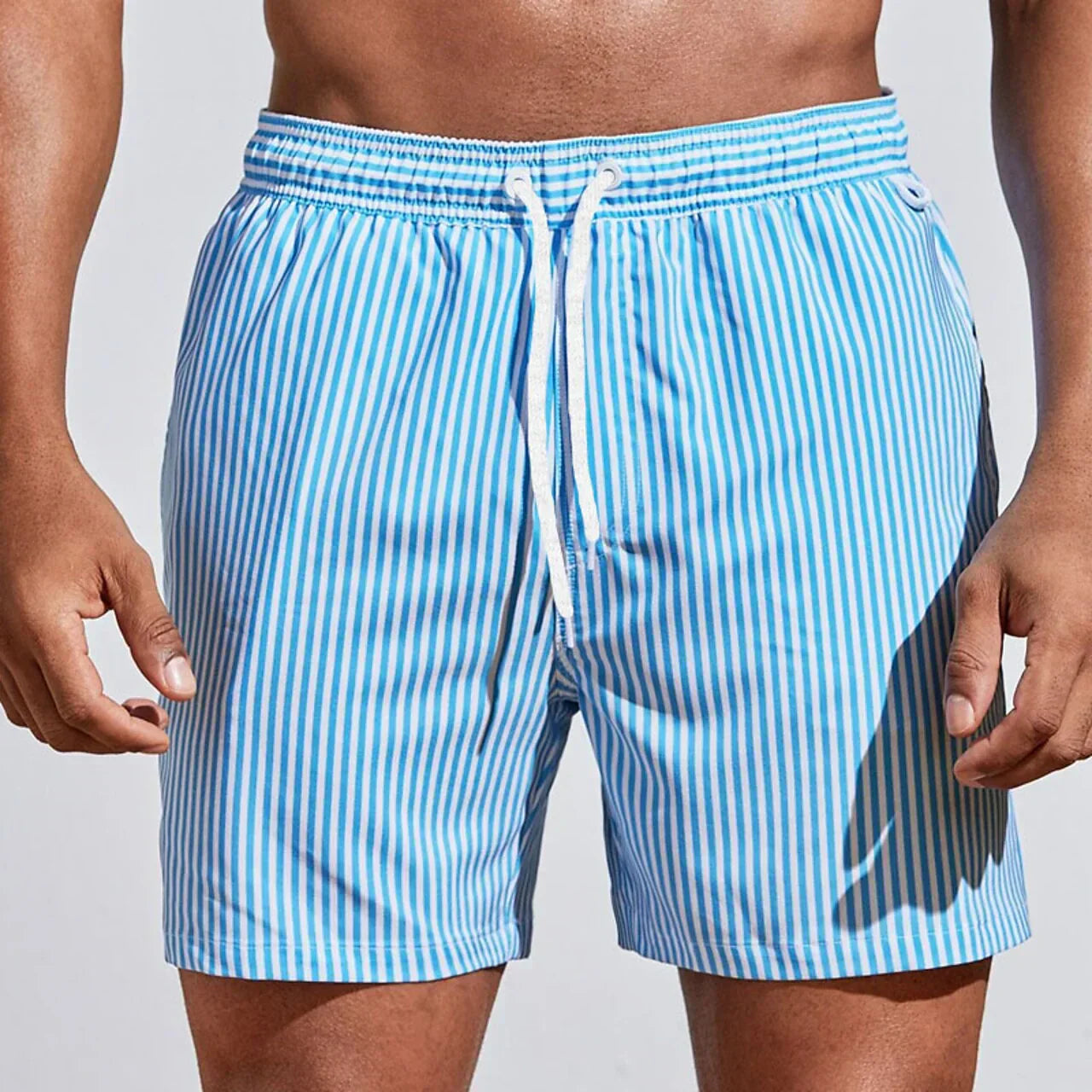 Men's Striped Athletic Swim Shorts | Euroselle