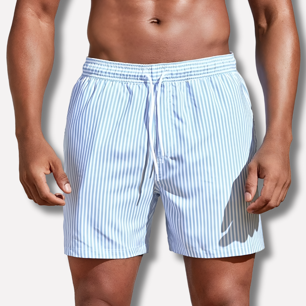 Men's Striped Comfortable Swim Shorts | Euroselle