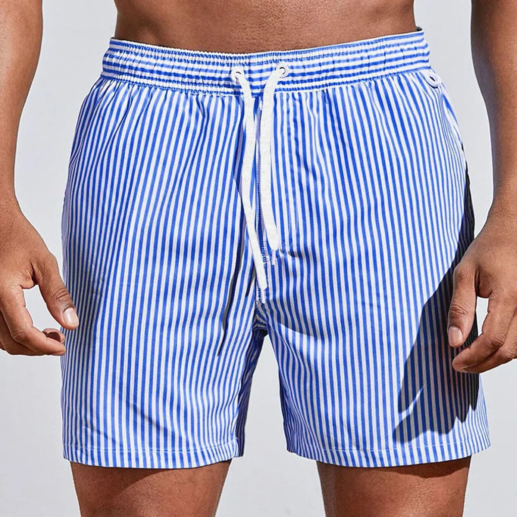 Men's Striped Athletic Swim Shorts | Euroselle