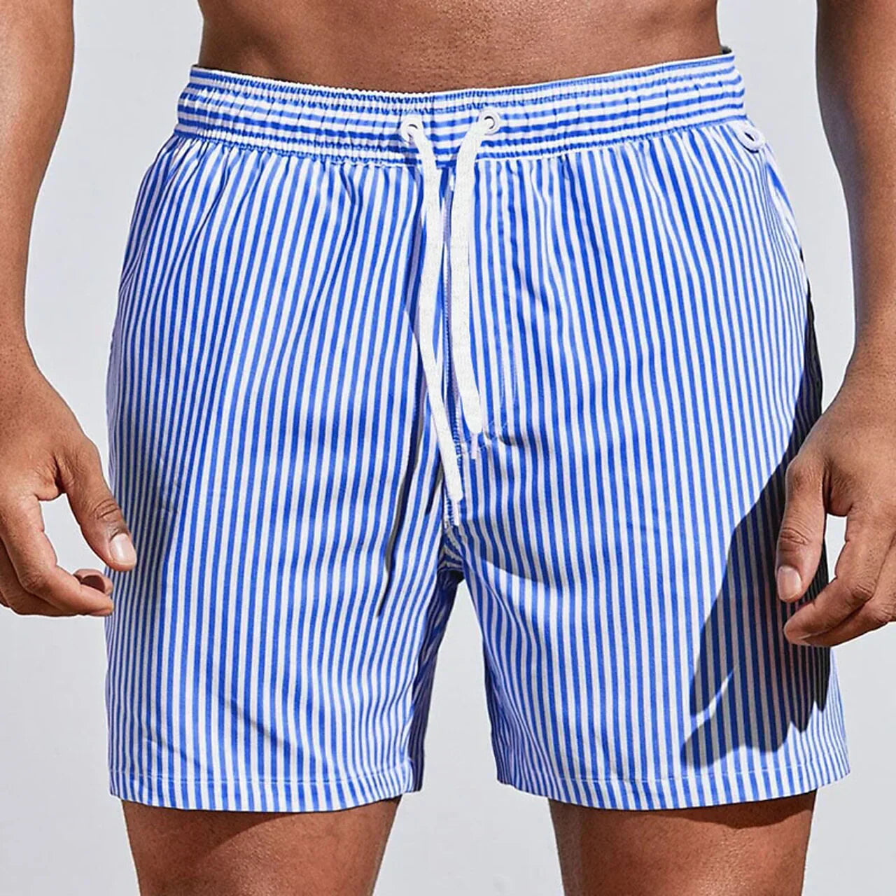 Men's Striped Athletic Swim Shorts | Euroselle