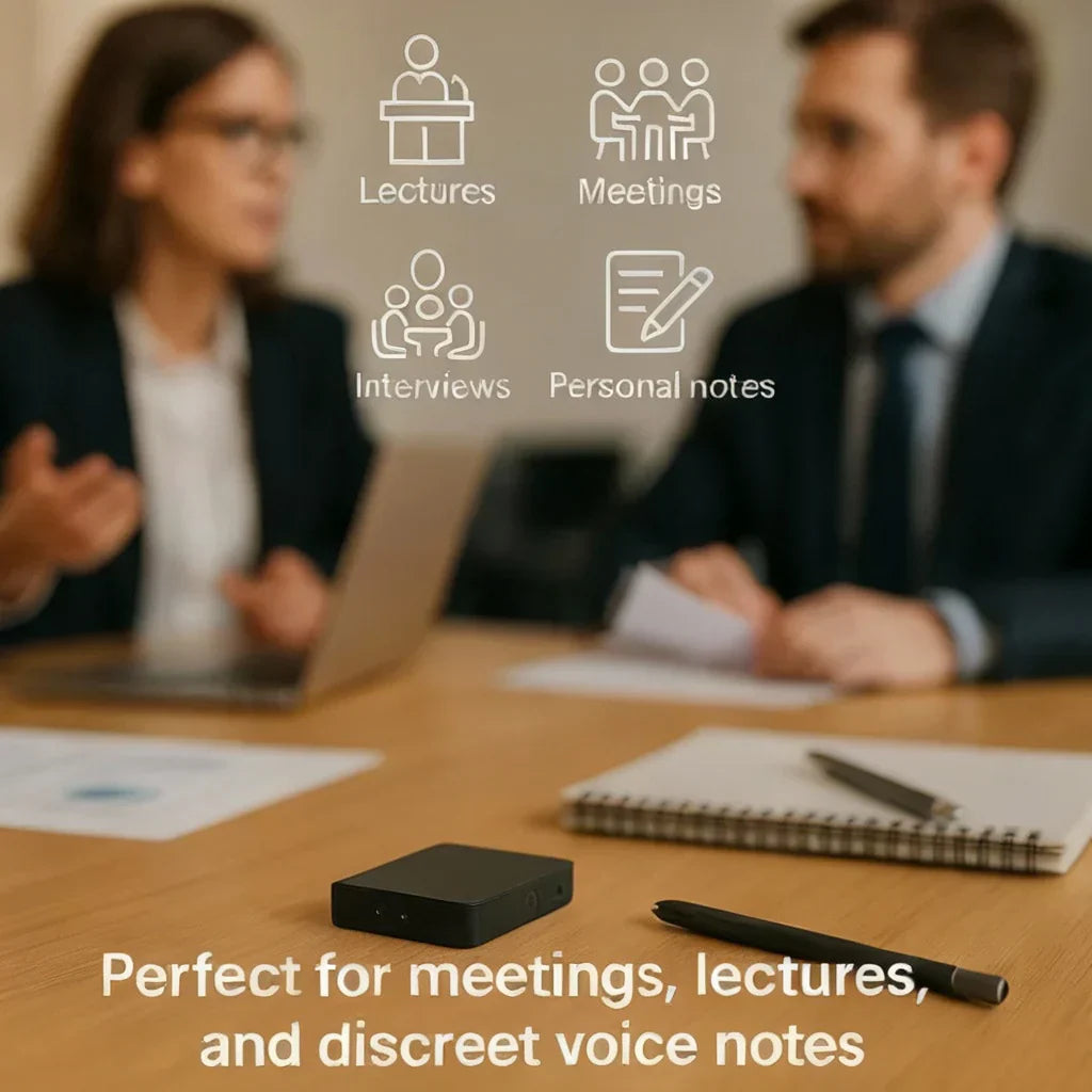 Grabadora de voz miniatura: pequeña, discreta y potente, con captura de audio | Perfecta para grabaciones discretas y activación por voz | Euroselle