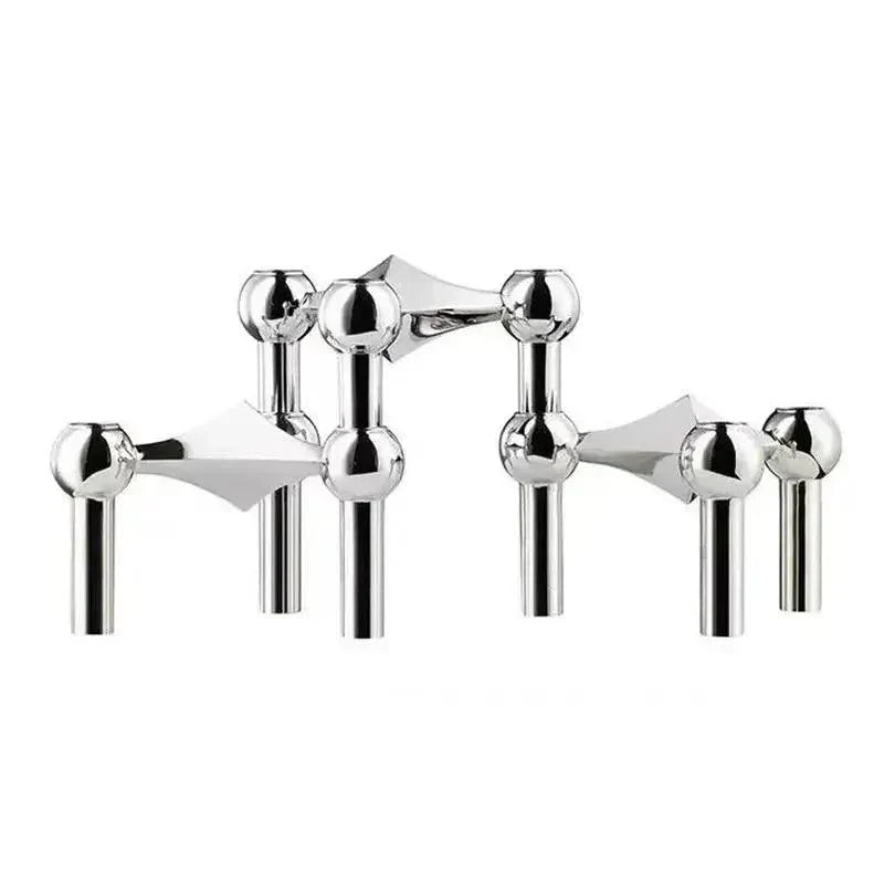 Modulær atommodel i metal – lysestage | Euroselle
