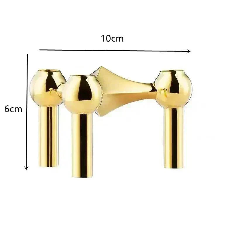 Modulær atommodel i metal – lysestage | Euroselle