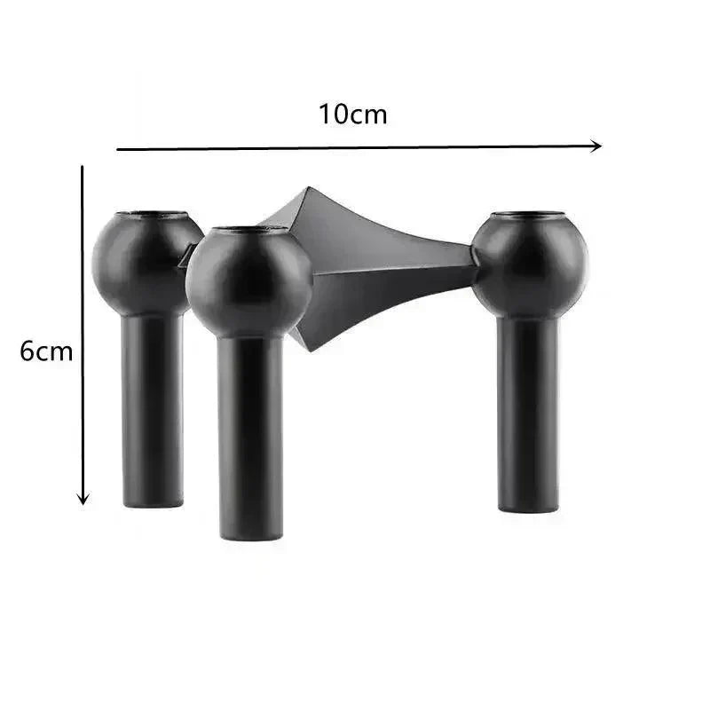 Modulær atommodel i metal – lysestage | Euroselle