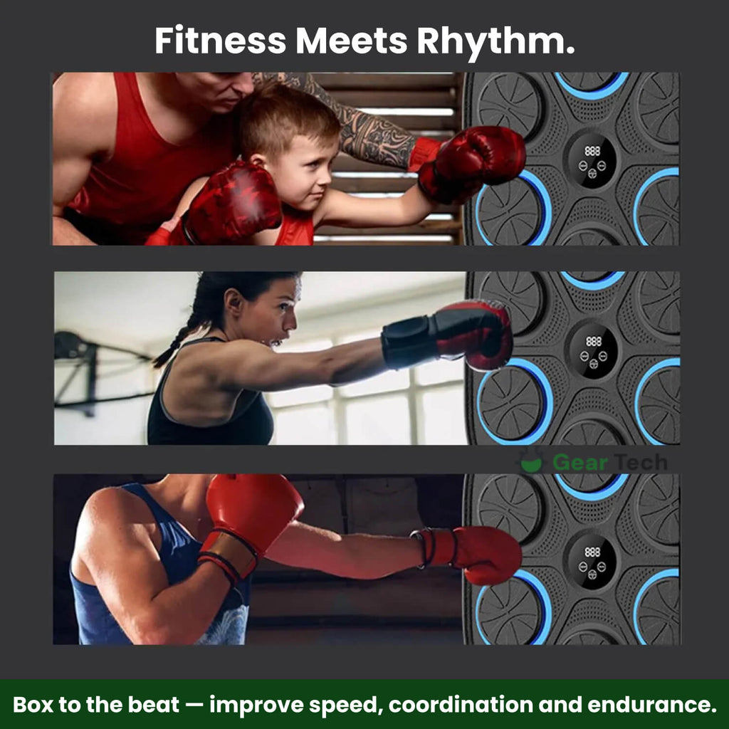 Hudební boxovací stroj | Interaktivní trénink | RGB a Bluetooth | Euroselle