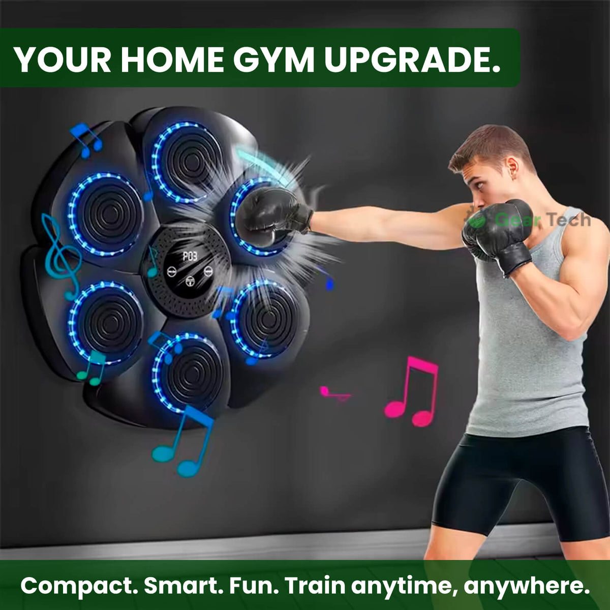 Hudební boxovací stroj | Interaktivní trénink | RGB a Bluetooth | Euroselle