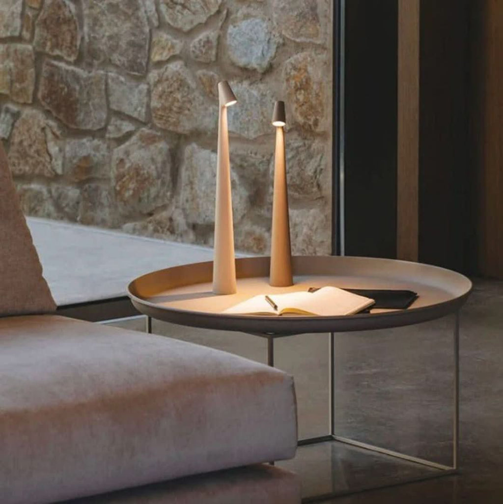 Lámpara ambiental de diseño minimalista nórdico | Inalámbrica | LED | Lámpara de lectura | Lámpara de mesa | Euroselle