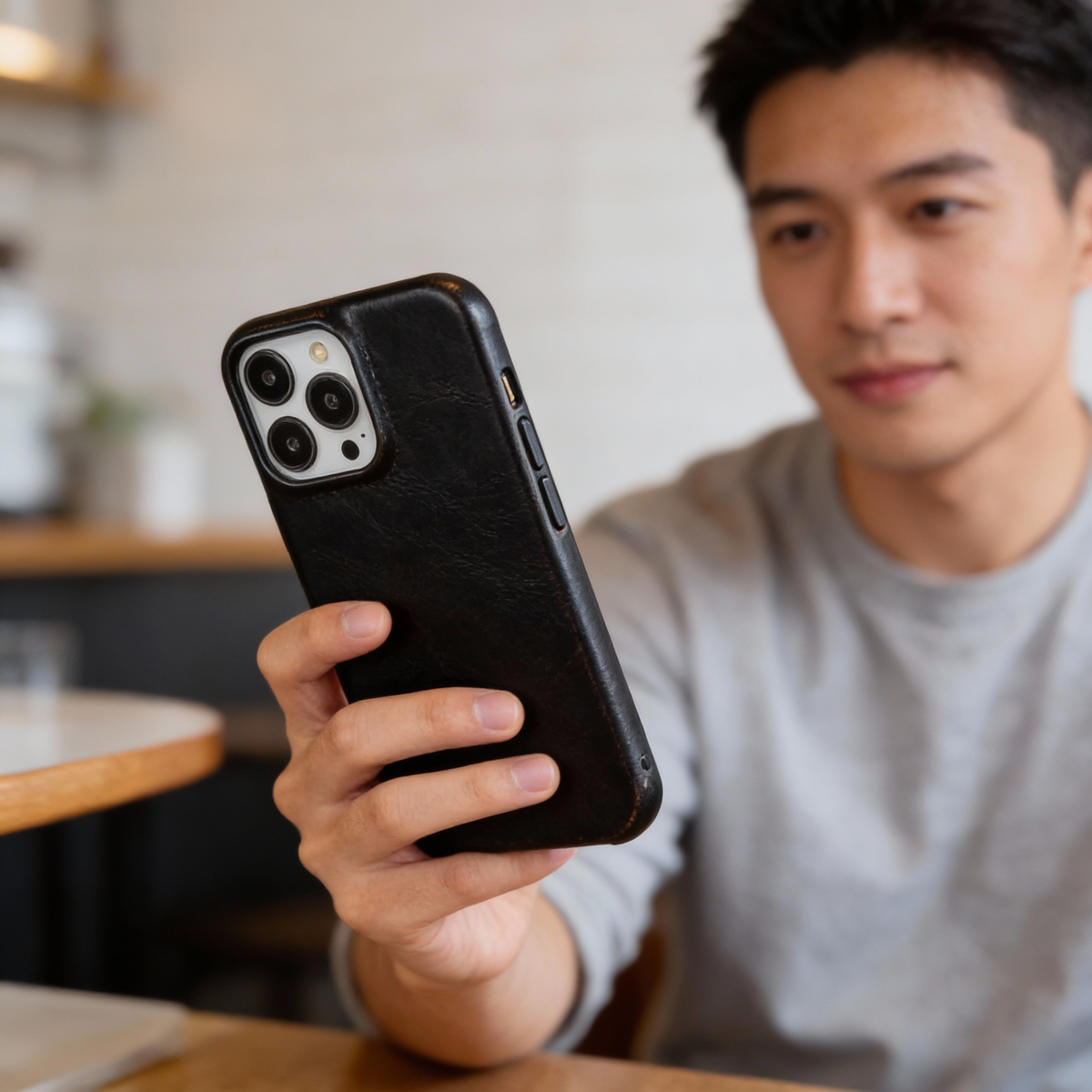 Oil Wax Genuine Leather Apple iPhone Case | Euroselle