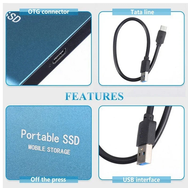 Portable External SSD | USB 3.1 Type C Fast Storage | Up to 128GB | Euroselle
