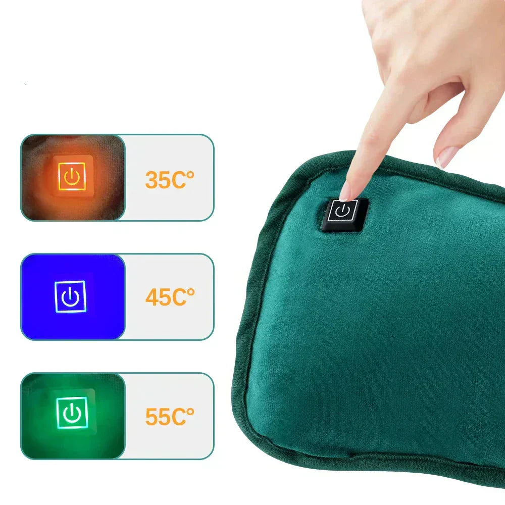 Almohadilla térmica portátil | 30x20 cm | Calentamiento rápido, calentador multiusos para manos y cuerpo | Euroselle