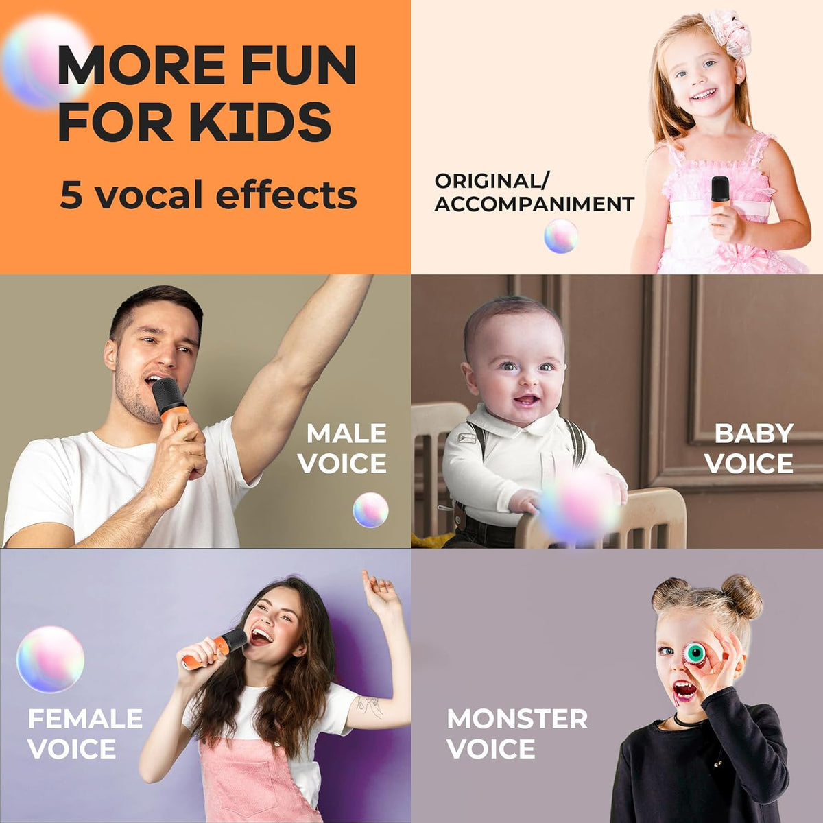 Mini-machine de karaoké portable avec enceinte Bluetooth et 2 microphones sans fil – Veylo | Euroselle
