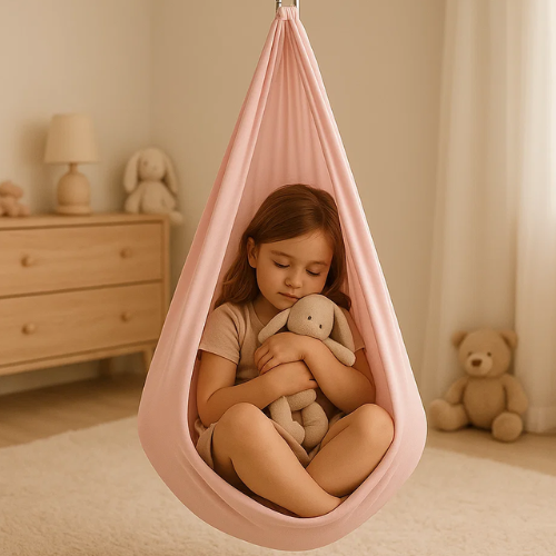 RustNest Cotton Therapy Sling | Soothing Deep Pressure | Black, 100×280 cm | Euroselle