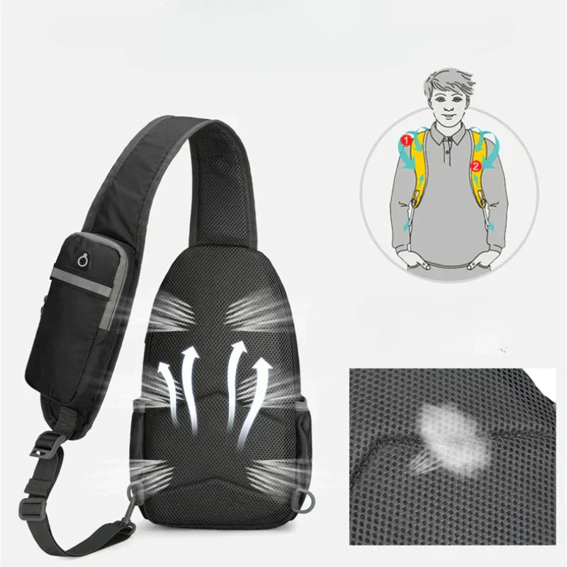 SecurePack | Vandtæt skulderrygsæk med tyverisikring og flere lommer – let crossbody-rejsetaske | Euroselle
