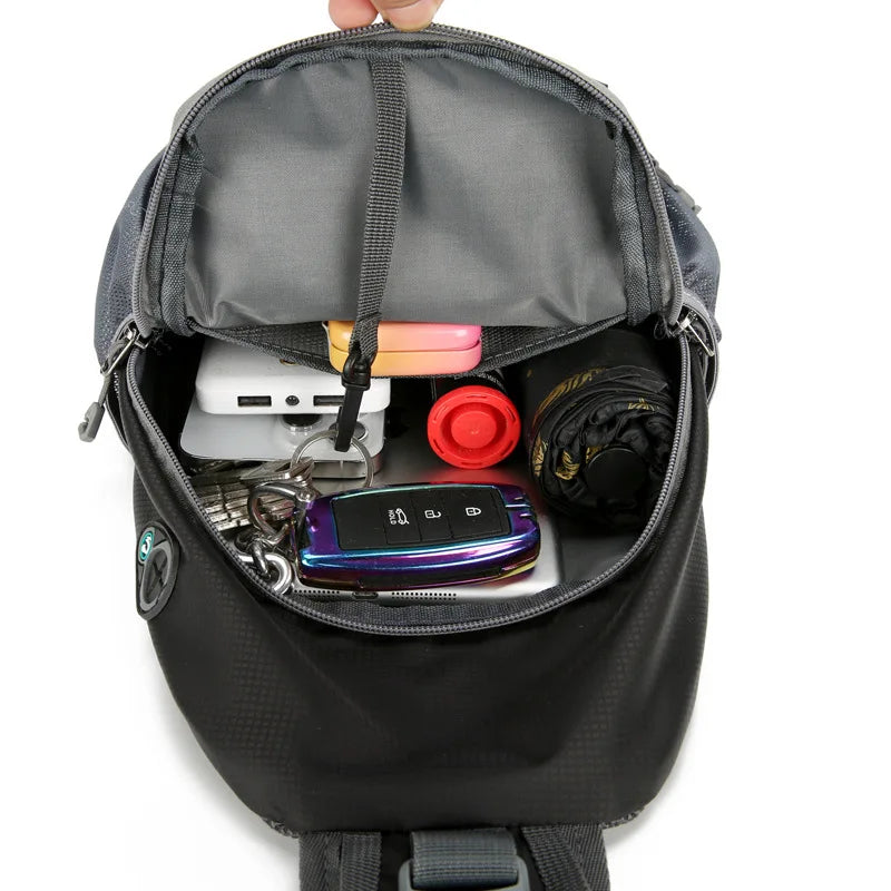 SecurePack | Vandtæt skulderrygsæk med tyverisikring og flere lommer – let crossbody-rejsetaske | Euroselle