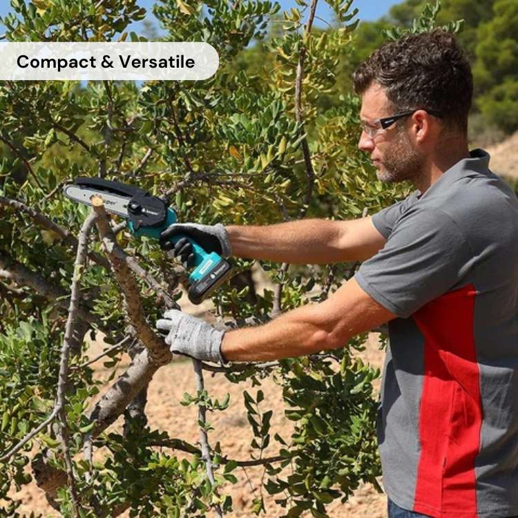 SharpCut 6″ kabellose Kettensäge | Leistungsstark und ergonomisch | Leicht | Euroselle