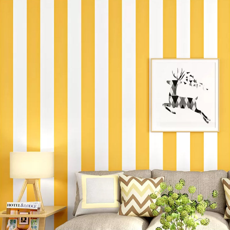 Simple Wide Stripes Non-Adhesive Wallpaper for Coffee Room and Clothing Store, 33 Feet x 20.5 Inches | Euroselle
