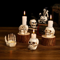 Skullight 3-delars ljushållarset med Halloween-dödskallar | Euroselle