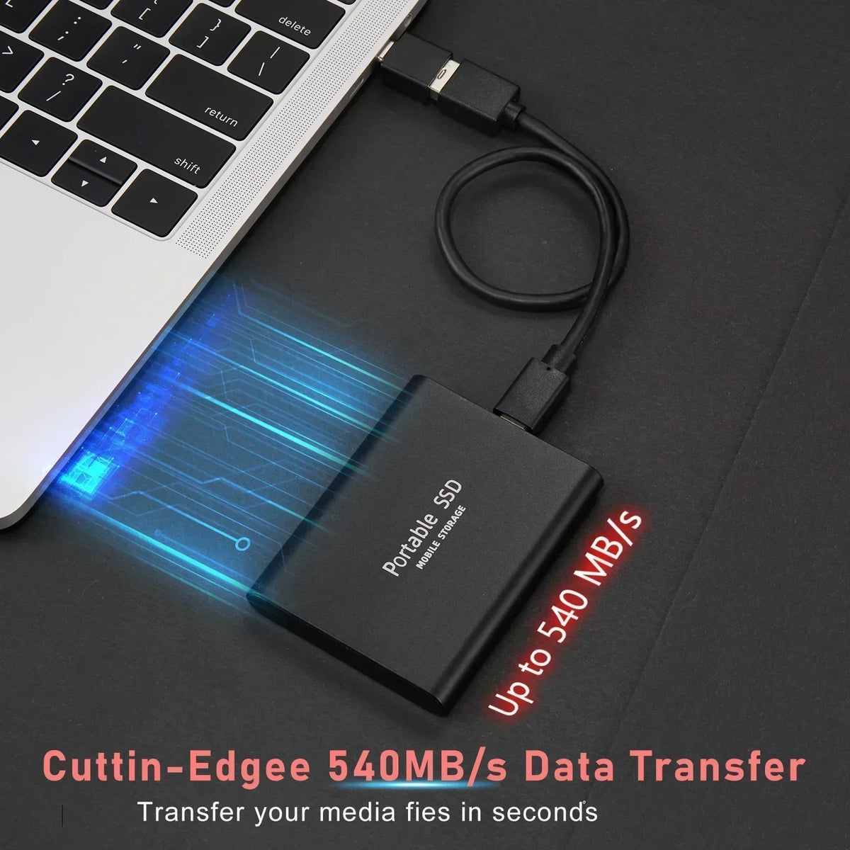 TEHNOLOGIE | SSD extern Mini de 128GB | Stocare portabilă USB 3.1 | Euroselle