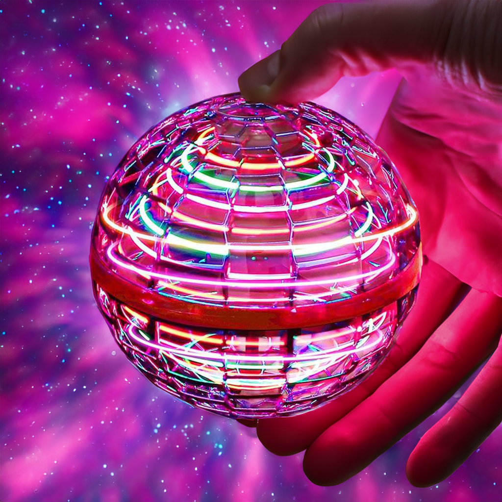 浮遊オーブトイ｜LED搭載の空気力学スピナー｜360度回転＆リターン｜ユーロセル薪