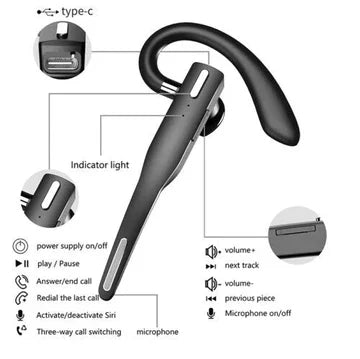 Trucker-headset med to mikrofoner, trådløs Bluetooth 5.1 og støjreduktion | Euroselle