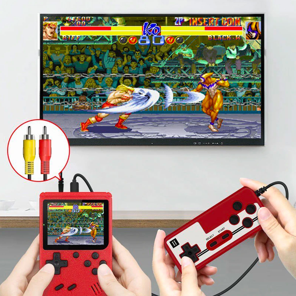 究極の400-in-1レトロゲームコンソール – テレビ出力対応のクラシックなポータブル携帯ゲーム機 | Euroselle