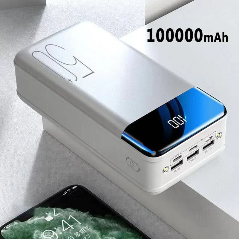 100,000 mAh 超大容量移动电源，提供最大电量和快速充电 | Euroselle