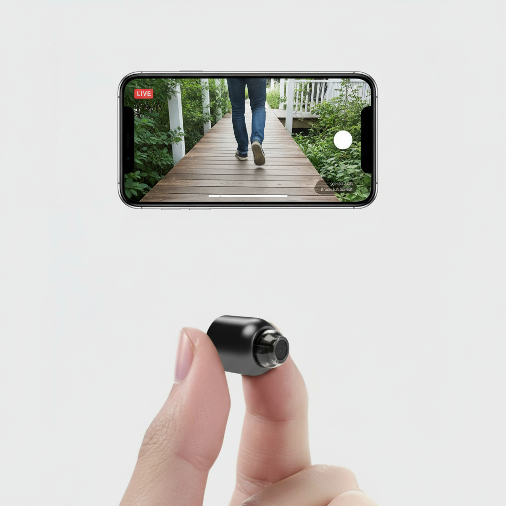 Mini caméra Wi-Fi | HD 1080p | Vue à 120° | Vision nocturne | Alertes de mouvement | Conversation bidirectionnelle | Euroselle