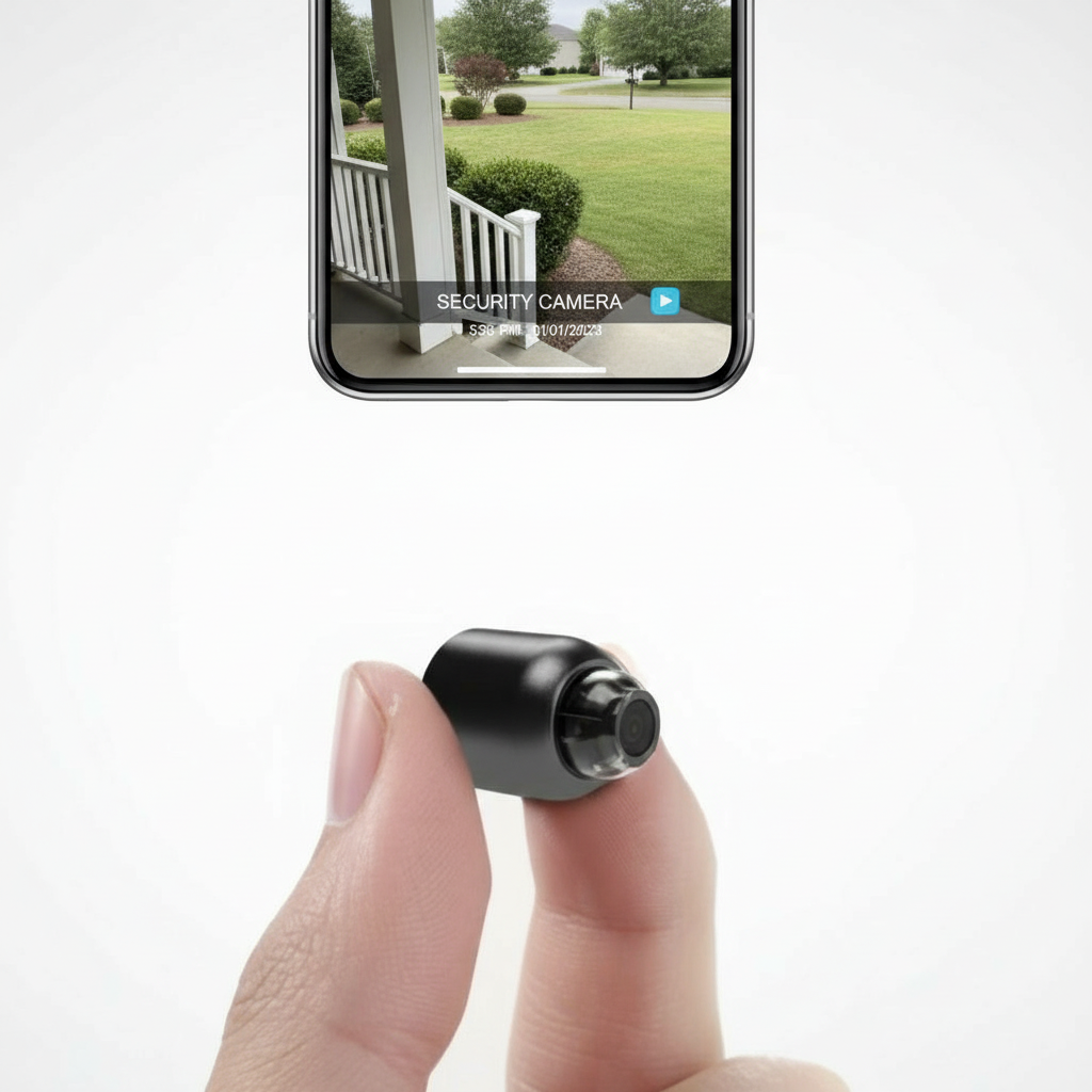 Mini caméra Wi-Fi | HD 1080p | Vue à 120° | Vision nocturne | Alertes de mouvement | Conversation bidirectionnelle | Euroselle