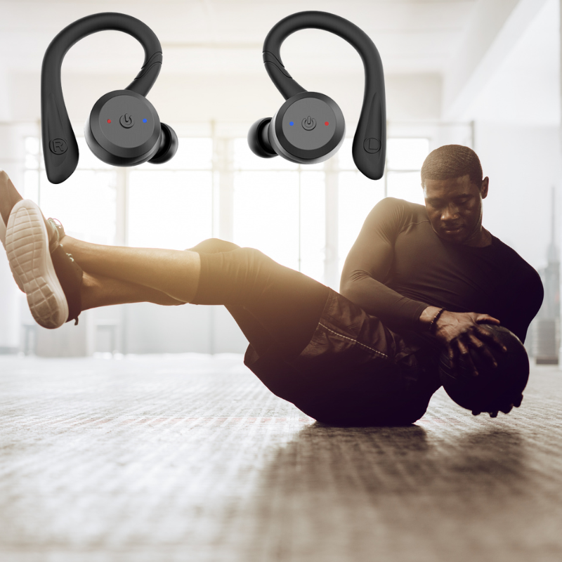 Vega vandtætte trådløse sportsøretelefoner – 20 timers afspilning | Bluetooth 5.0, IPX7 til svømning og træning | Euroselle