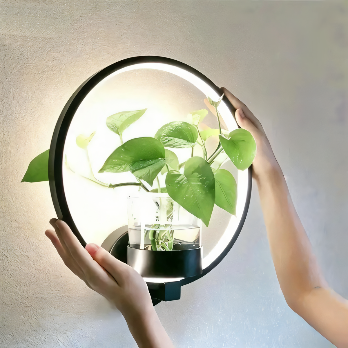 Applique da parete LED VerdantLume con portavaso | Euroselle