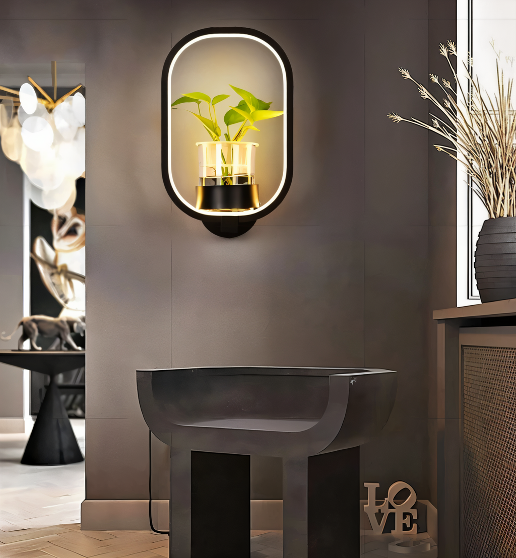 Applique da parete LED VerdantLume con portavaso | Euroselle