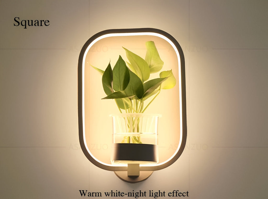Applique da parete LED VerdantLume con portavaso | Euroselle