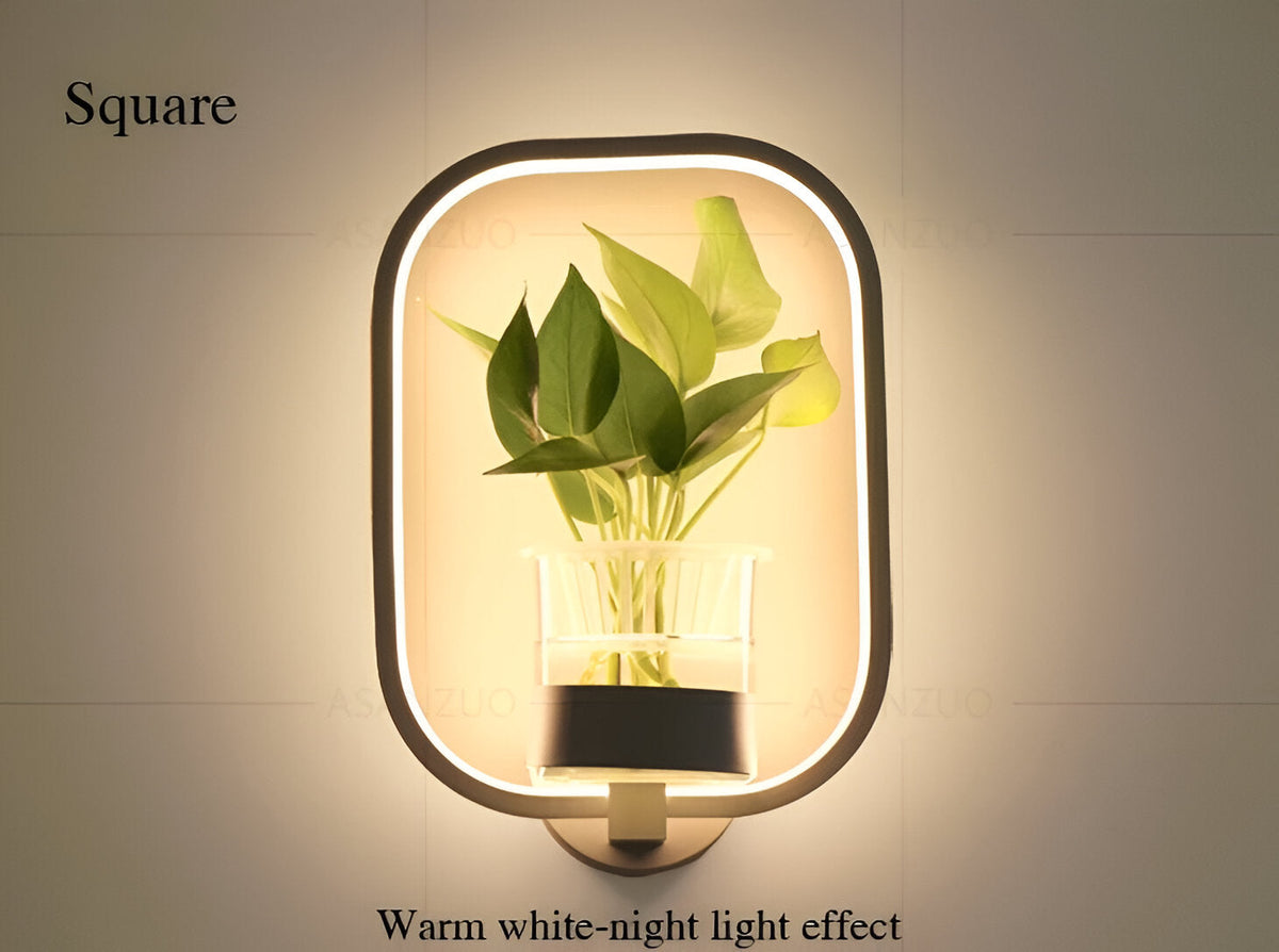 Applique da parete LED VerdantLume con portavaso | Euroselle