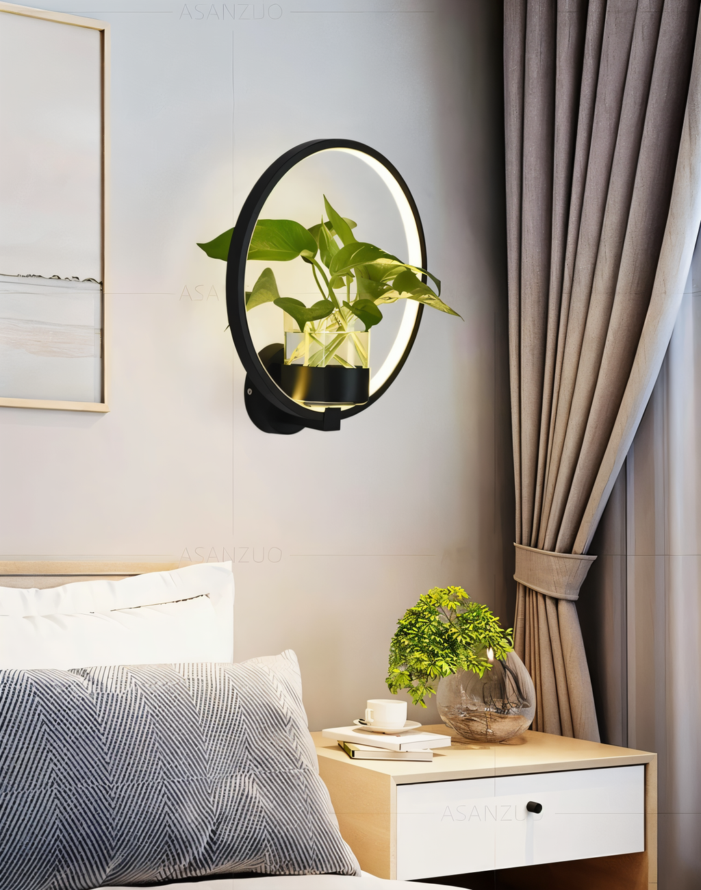 Applique da parete LED VerdantLume con portavaso | Euroselle