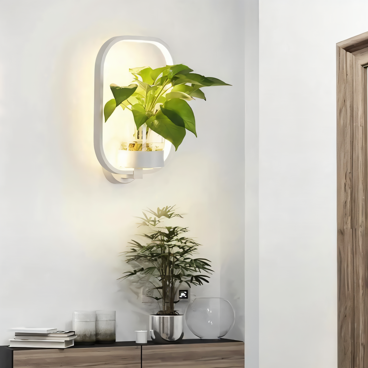 Applique da parete LED VerdantLume con portavaso | Euroselle