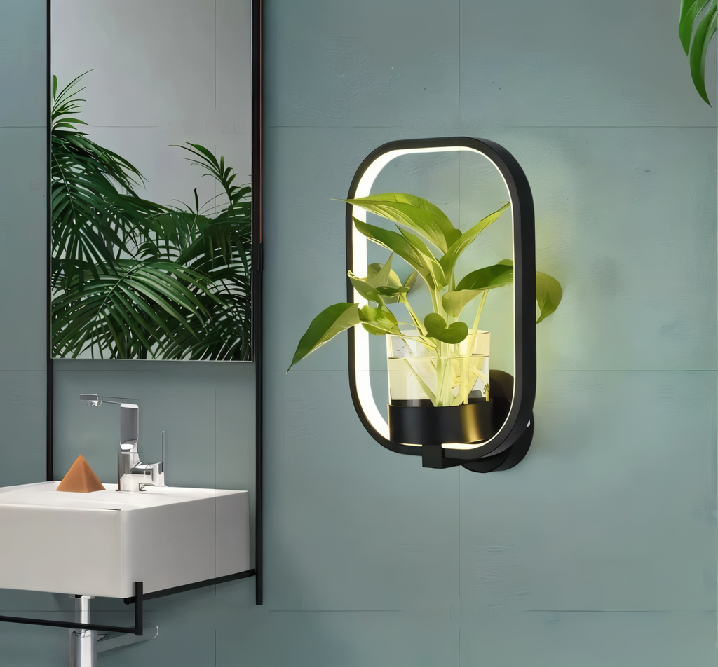 Applique da parete LED VerdantLume con portavaso | Euroselle