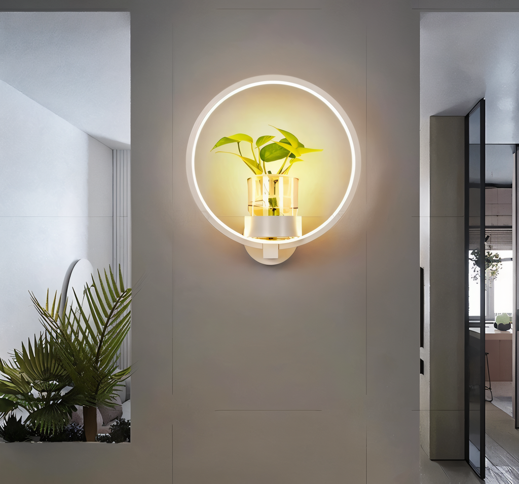 Applique da parete LED VerdantLume con portavaso | Euroselle