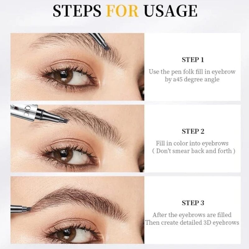 Rotulador de cejas resistente al agua con 4 puntas para un aspecto natural | Euroselle