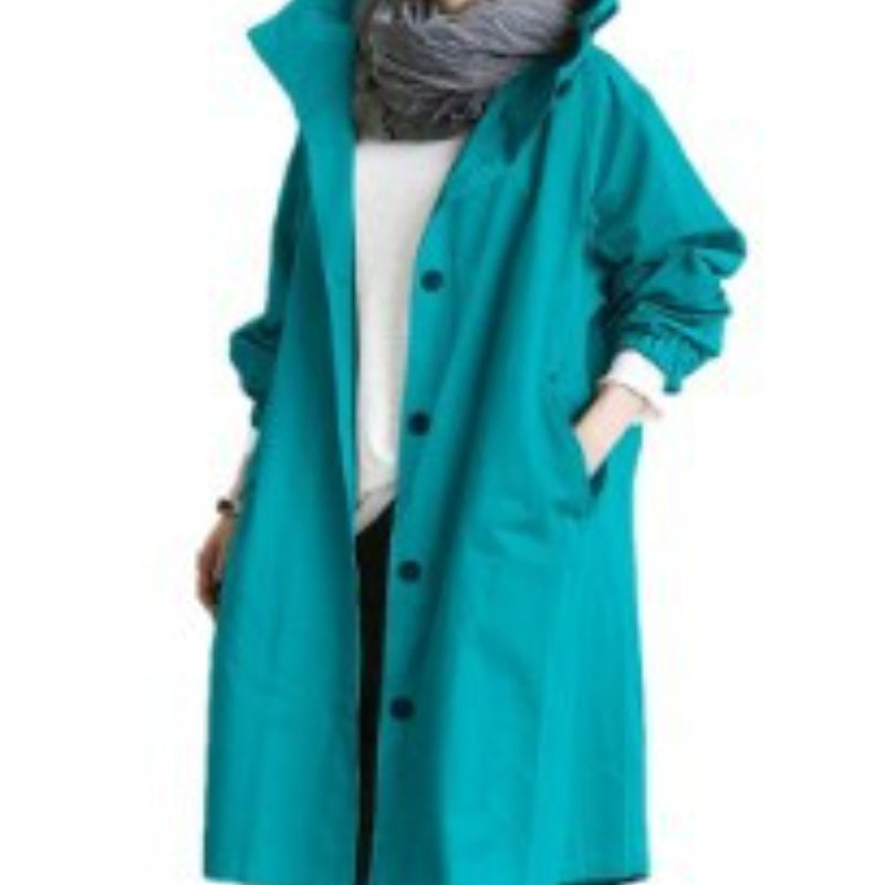 Trench-coat coupe-vent pour femme avec capuche | Euroselle