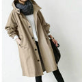 Trench-coat coupe-vent pour femme avec capuche | Euroselle