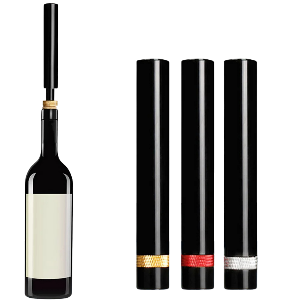 WineLuxe – vzduchový otvírák na víno z nerezové oceli s ergonomickým designem | Euroselle