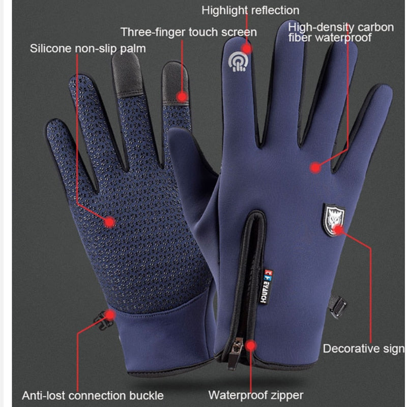 Wasserdichte Thermohandschuhe für den Winter mit Touchscreen-Funktion | Euroselle