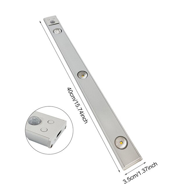 Wiederaufladbare Lichtleiste mit Bewegungssensor | Dimmbar, 3 Farbtemperaturen | Euroselle