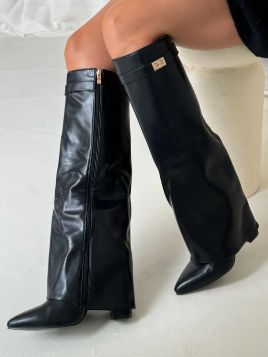 Chaussures en cuir pour femmes avec détails dorés | Port quotidien | Euroselle