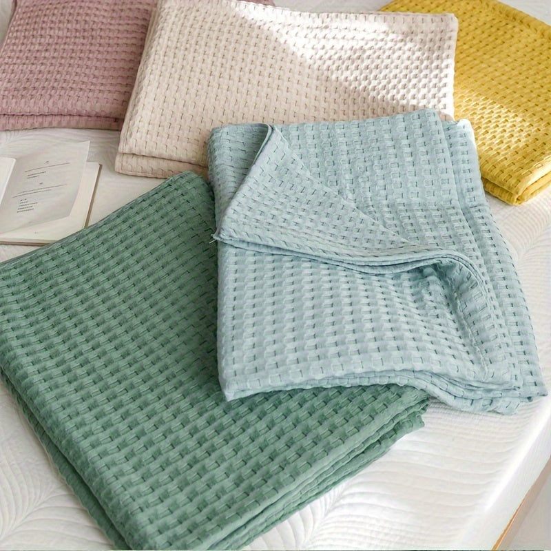 Waffle Weave Cotton Quilt Blanket - Euroselle