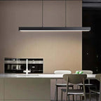 Novare | Modern Linear Metal LED Pendant Light in Black and Brown