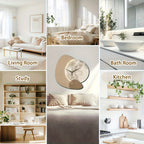 Designer Wooden Wall Clock with Golden Highlights - Euroselle